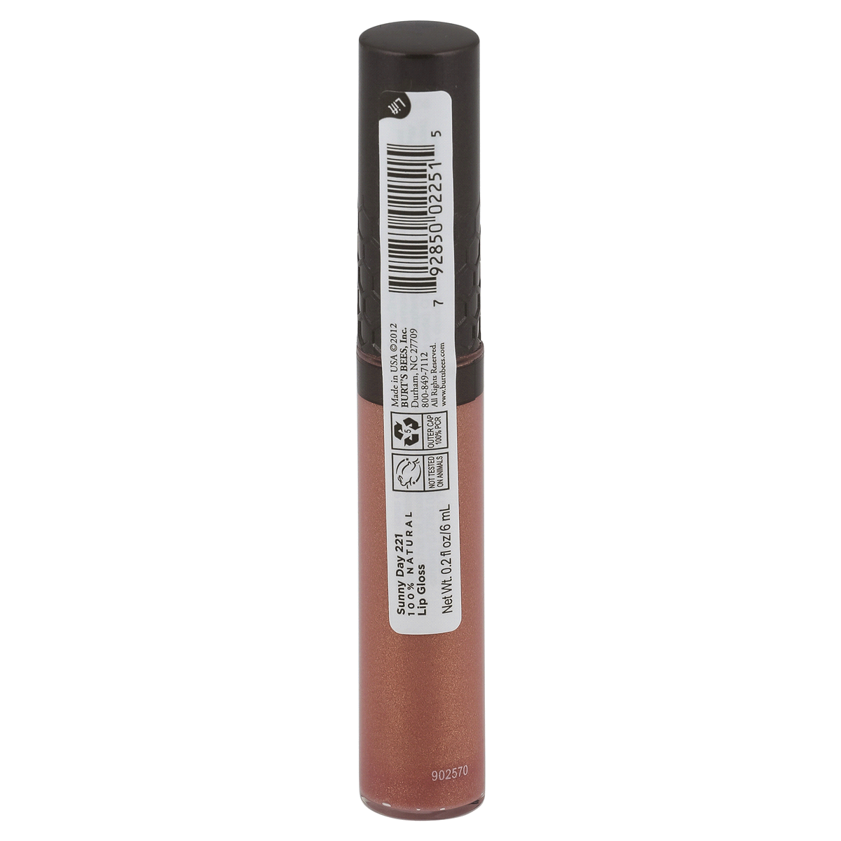 slide 2 of 2, Burt's Bees 100% Natural Lip Gloss - Sunny Day 221, 1 ct