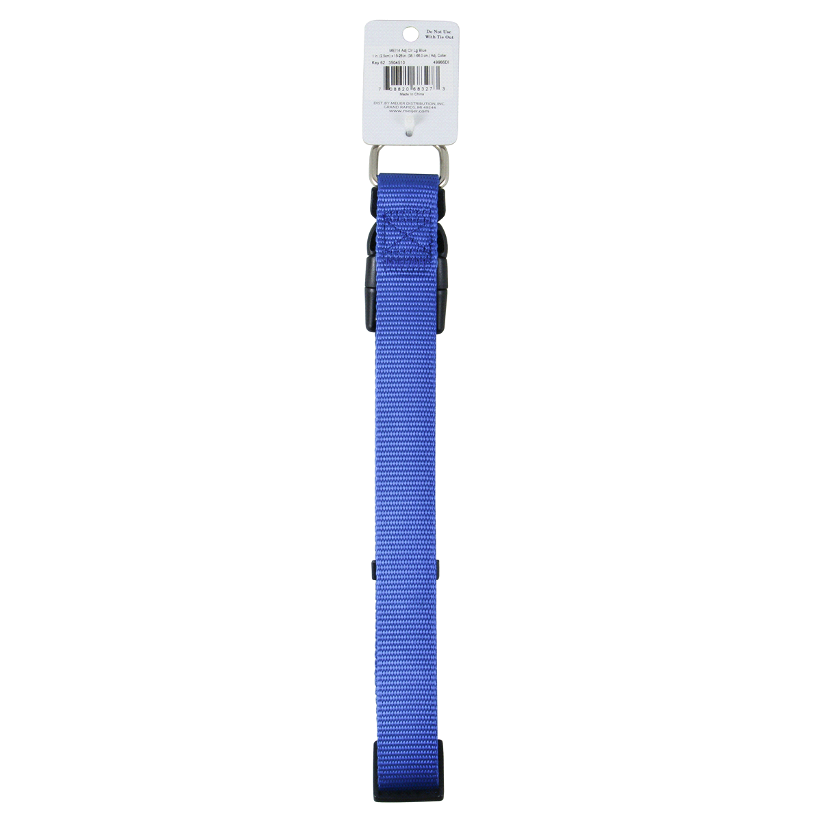 slide 2 of 2, Meijer Adjustable Dog Collar, Blue, Large, LG