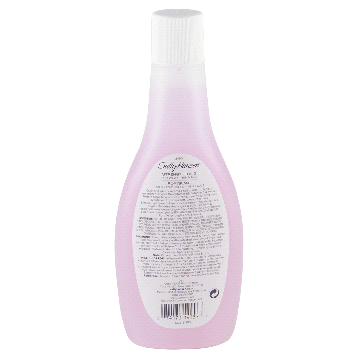 slide 2 of 2, Sally Hansen Strengthening Fast & Gentle Nail Polish Remover, 8 fl oz