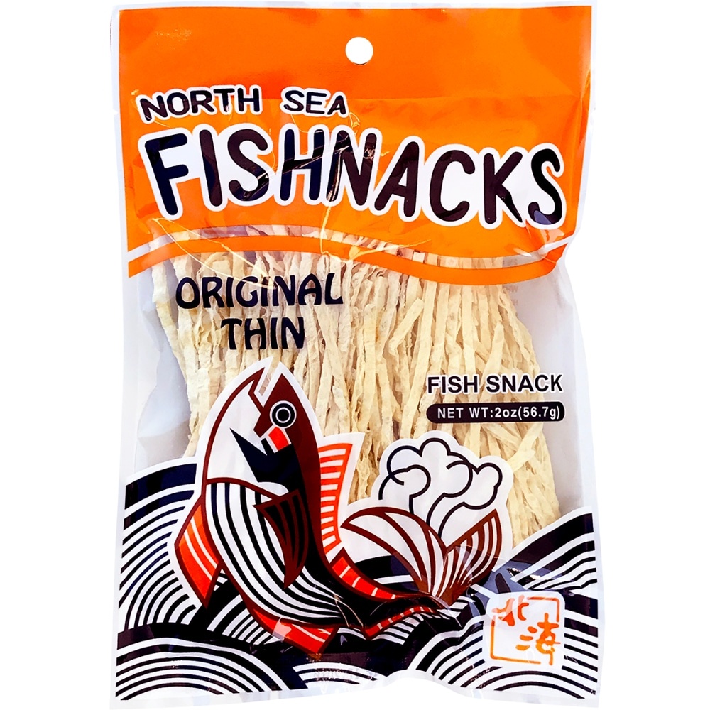 slide 1 of 1, North Sea Fish Snack Original Thin, 1 ct