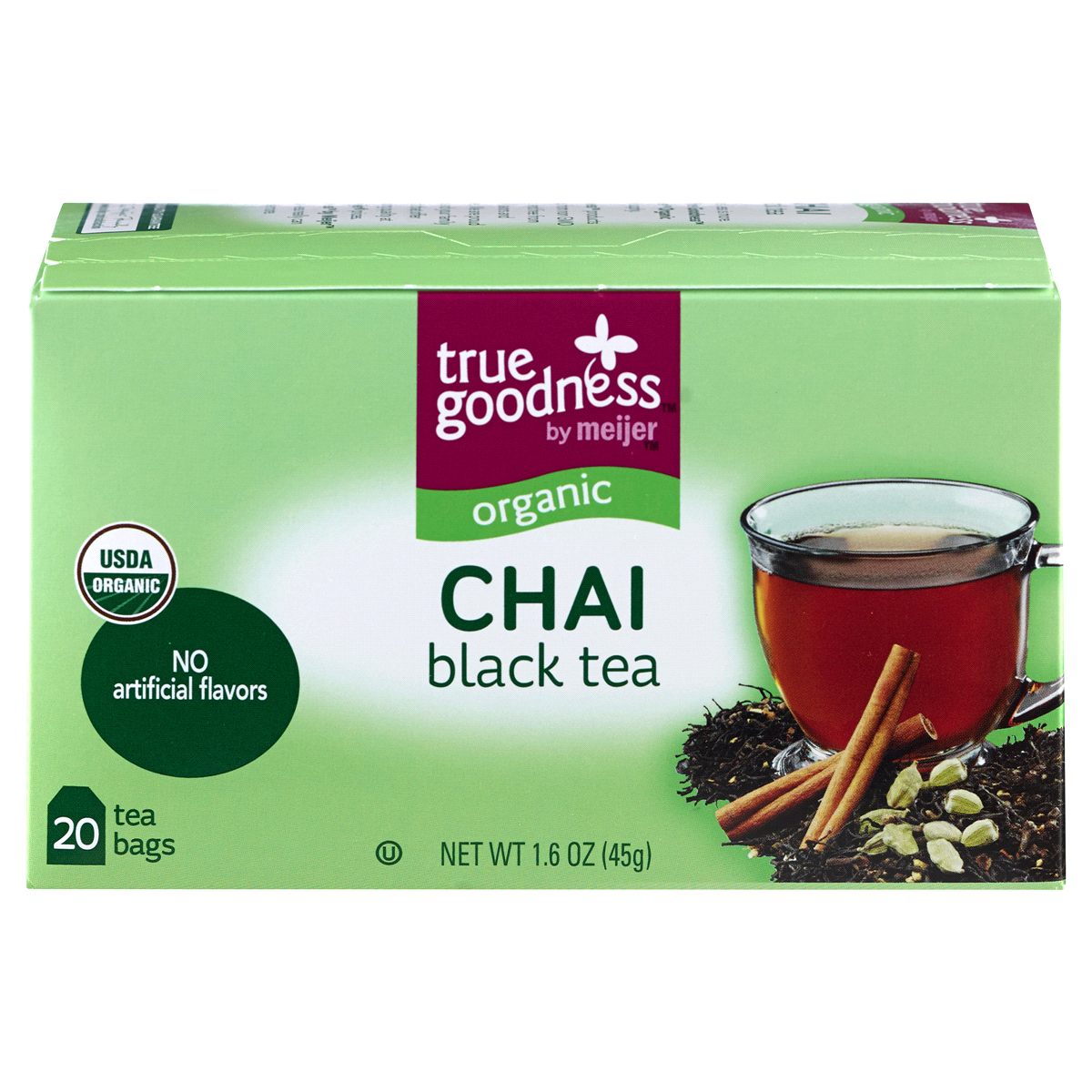 slide 2 of 6, True Goodness Organic Chai Tea Bags, 20 ct