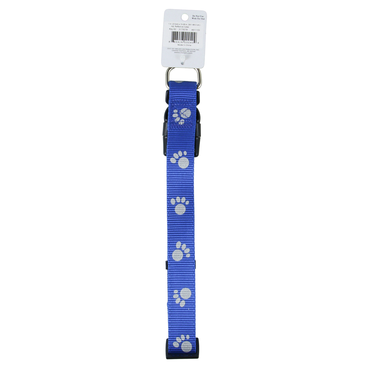 slide 2 of 2, Meijer Adjustable Dog Collar, Reflective, Blue, Large, LG
