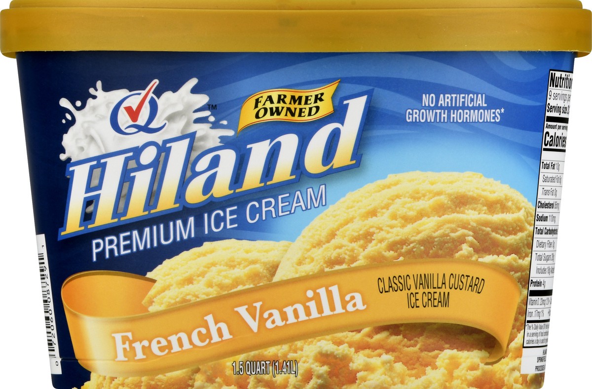 slide 9 of 13, Hiland Dairy Premium French Vanilla Ice Cream 1.5 qt, 1.5 qt