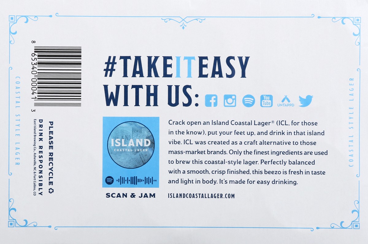 slide 10 of 10, Island Coastal Lager Lager 6 ea, 6 ct; 12 oz