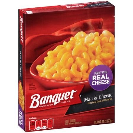 slide 1 of 1, Banquet Mac & Cheese Frozen Entree, 8 oz