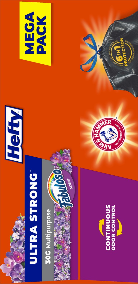 slide 3 of 9, Hefty Ultra Strong 30G Multipurpose Fabuloso Scent Drawstring Bags Mega Pack 50 ea, 50 ct