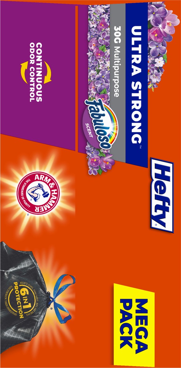 slide 8 of 9, Hefty Ultra Strong 30G Multipurpose Fabuloso Scent Drawstring Bags Mega Pack 50 ea, 50 ct