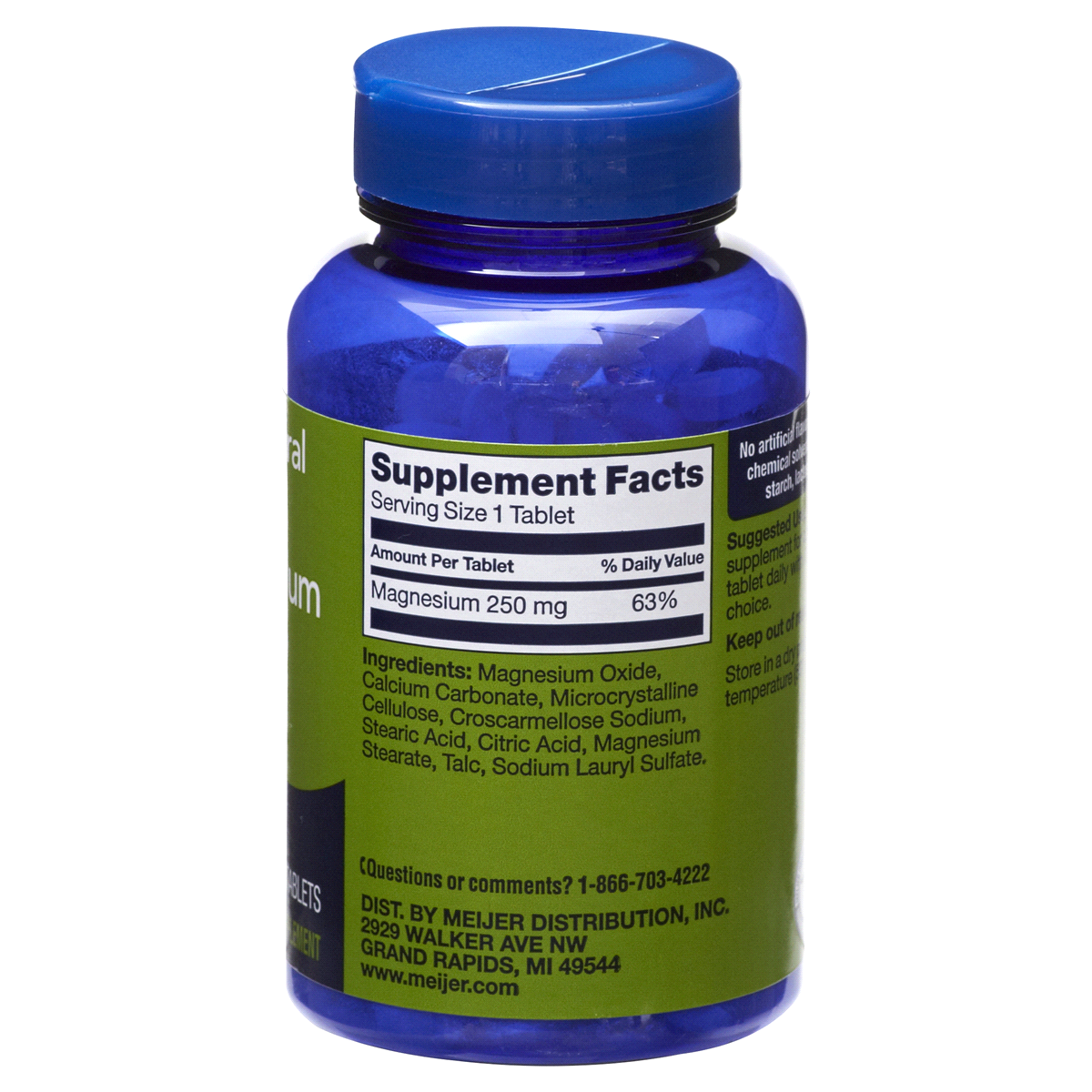 slide 3 of 4, Meijer Natural Magnesium 250mg Tablet, 250 ct