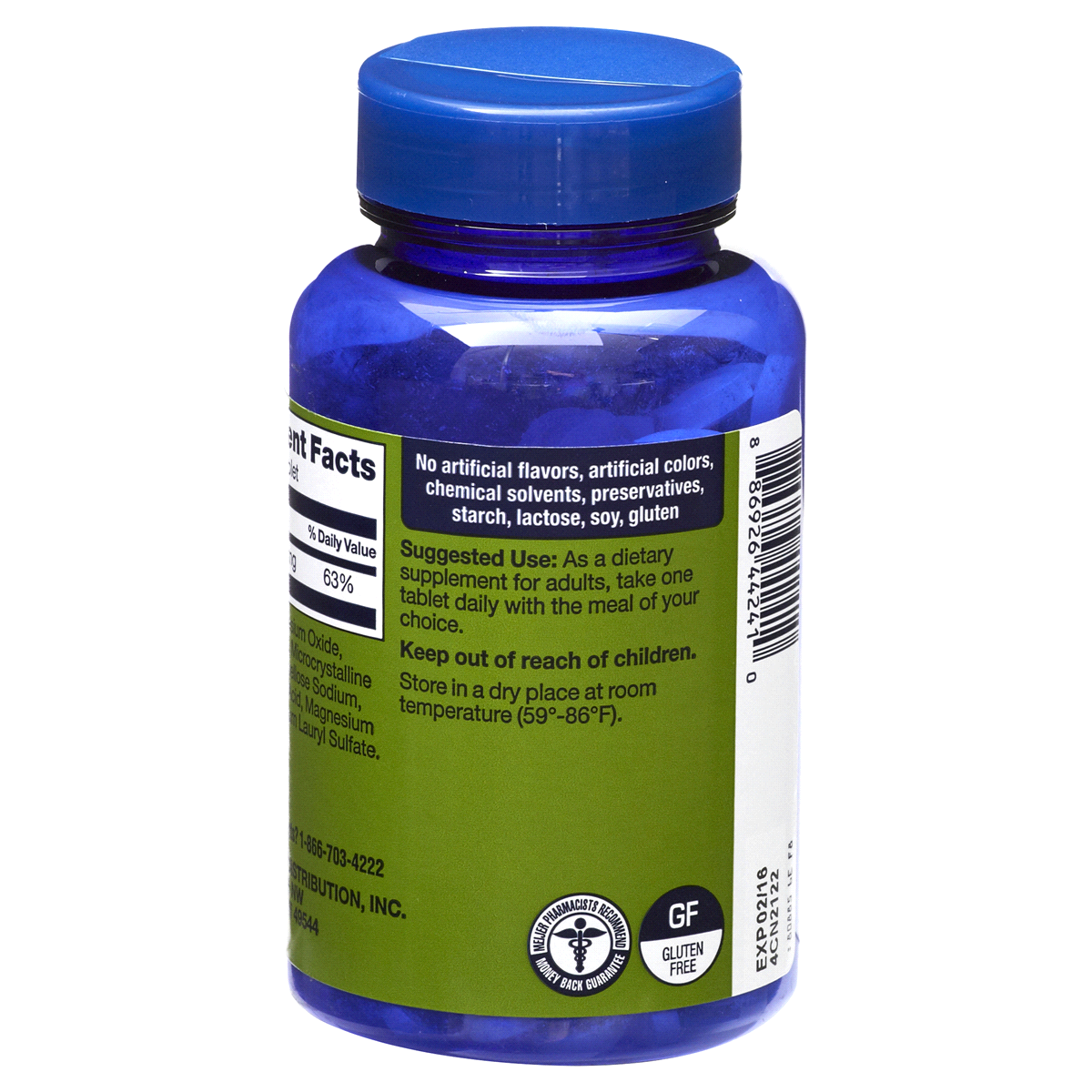 slide 4 of 4, Meijer Natural Magnesium 250mg Tablet, 250 ct