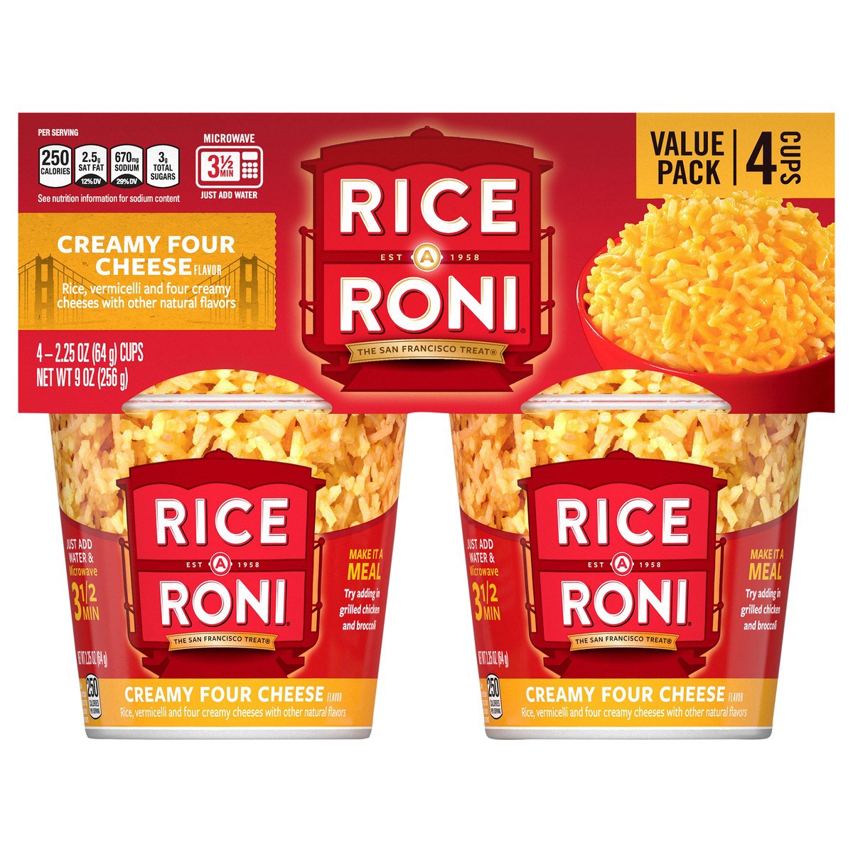 slide 6 of 10, Rice-A-Roni Meal Kits, Creamy Four Cheese Flavor, Value Pack, 2.25 oz