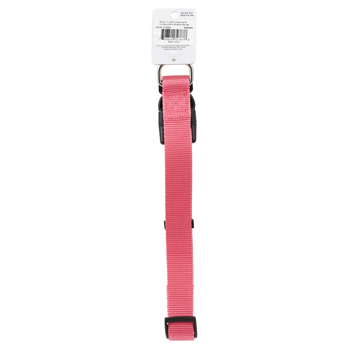 Meijer Dog Collar, Adjustable, Pink, Large LG | Shipt