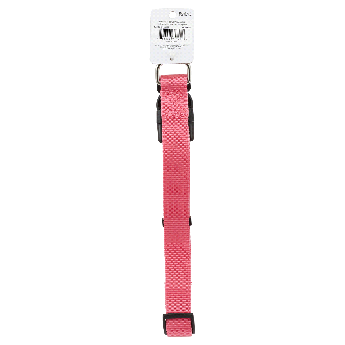 slide 2 of 2, Meijer Dog Collar, Adjustable, Pink, Large, LG