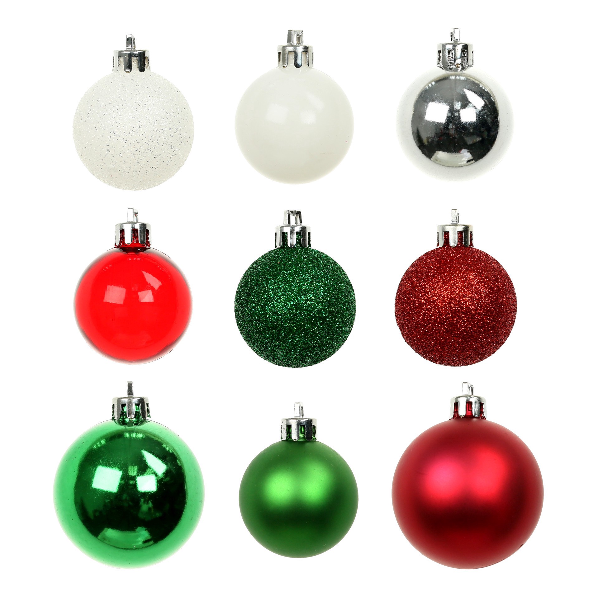 slide 2 of 3, 80 Pack Red, Green, Silver & Gold Shatterproof Ball Ornaments By Ashland, 80 ct