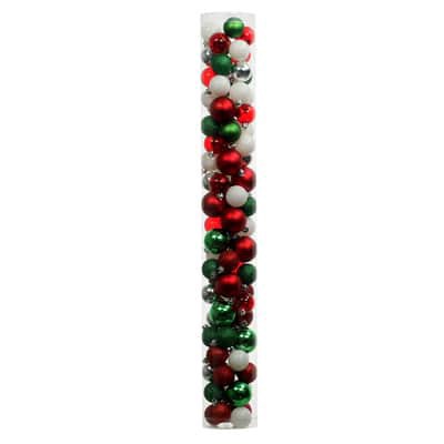 slide 1 of 3, 80 Pack Red, Green, Silver & Gold Shatterproof Ball Ornaments By Ashland, 80 ct