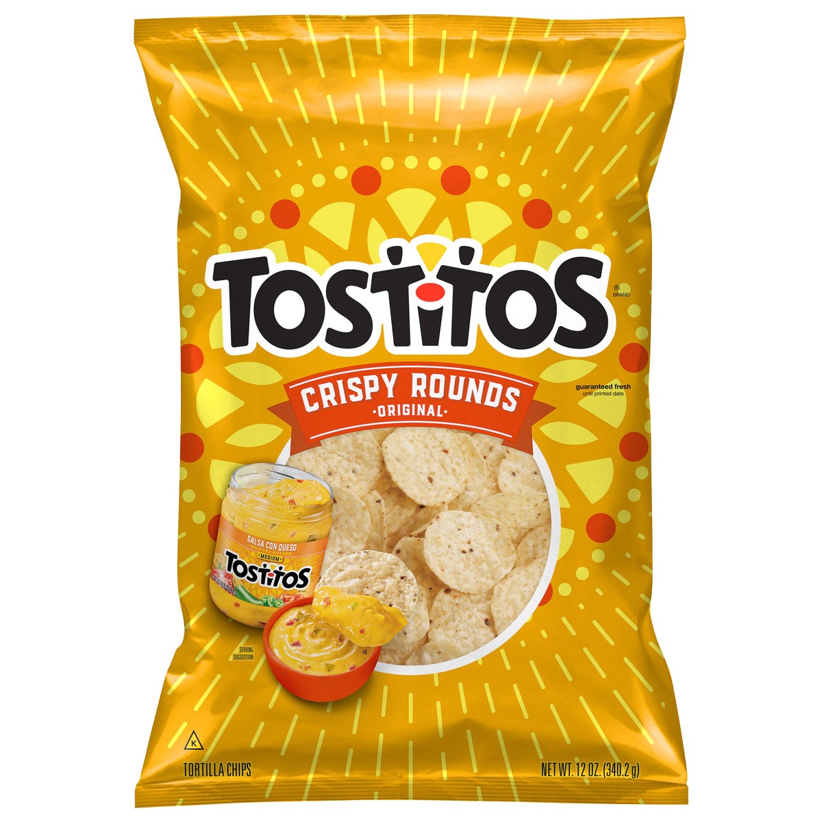 slide 4 of 8, Tostitos Tortilla Chips, Original, Crispy Rounds, 12 oz