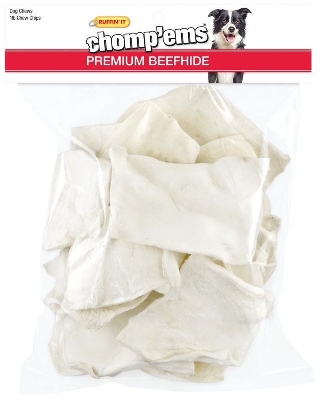 slide 1 of 1, White Rawhide Chew Chips, 1 lb