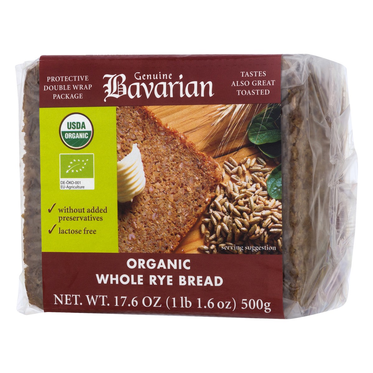 slide 7 of 12, Genuine Bavarian Organic Whole Grain Rye Bread 17.6 oz, 17.6 oz