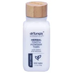Dr. Tung's Herbal Mint-Free Tooth Powder Tabs with Neem and Miswak - 100 ea