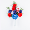 slide 1 of 1, Memorial Stars & Stripes Floral Cemetery Vase, 1 ct