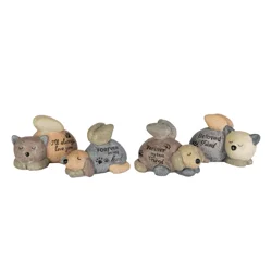 Memorial Cement Cat & Dog Figurine
