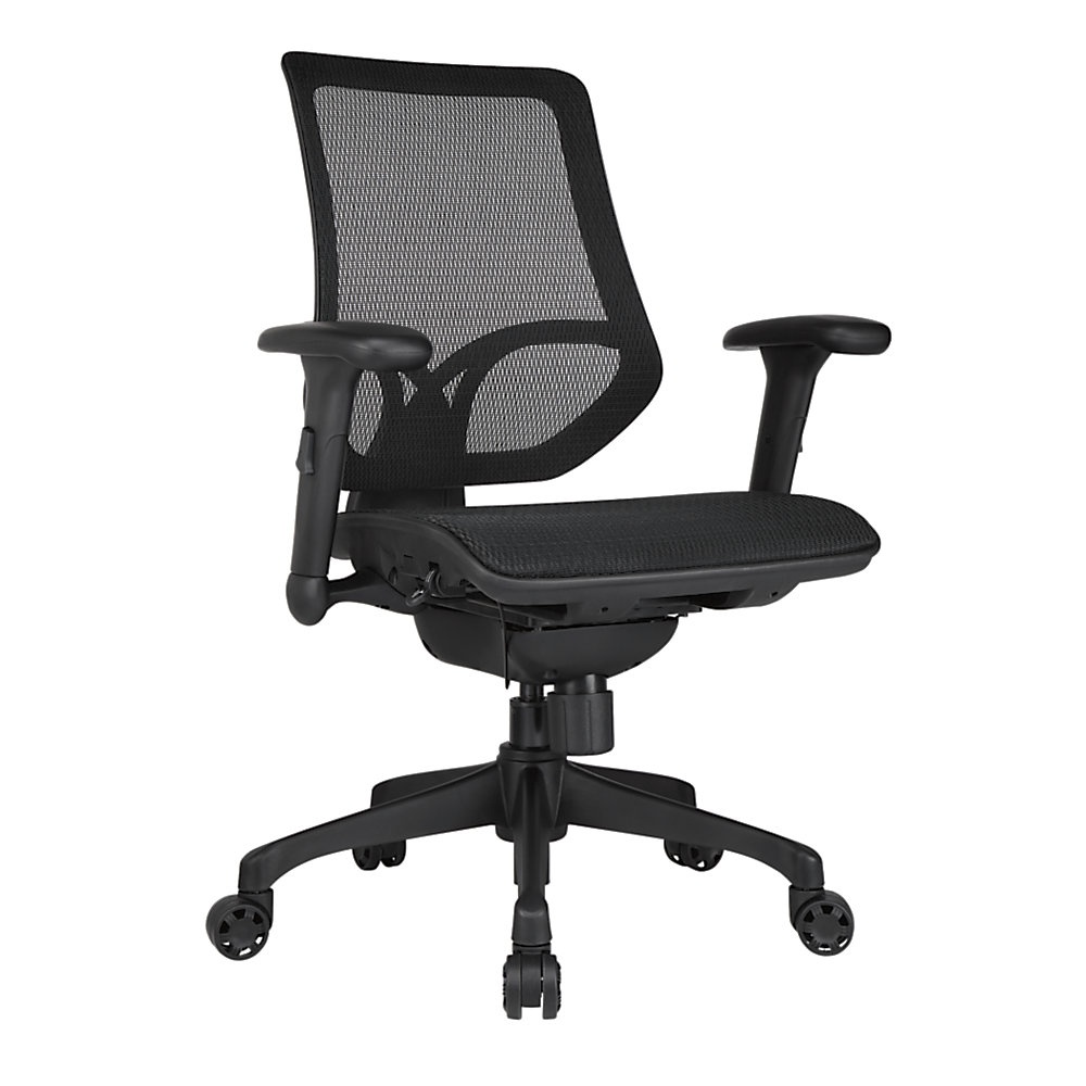 slide 1 of 6, WORKPRO 1000 Series Mesh Mid-Back Task Chair, Black, 1 ct