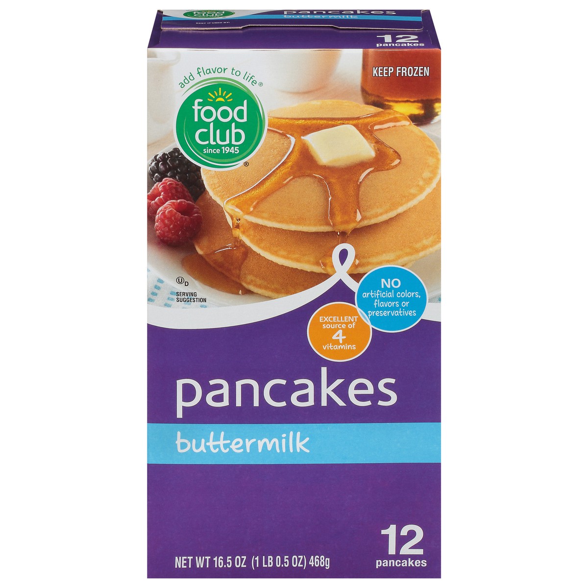 slide 1 of 15, Food Club Buttermilk Pancakes, 12 ct; 16.5 oz