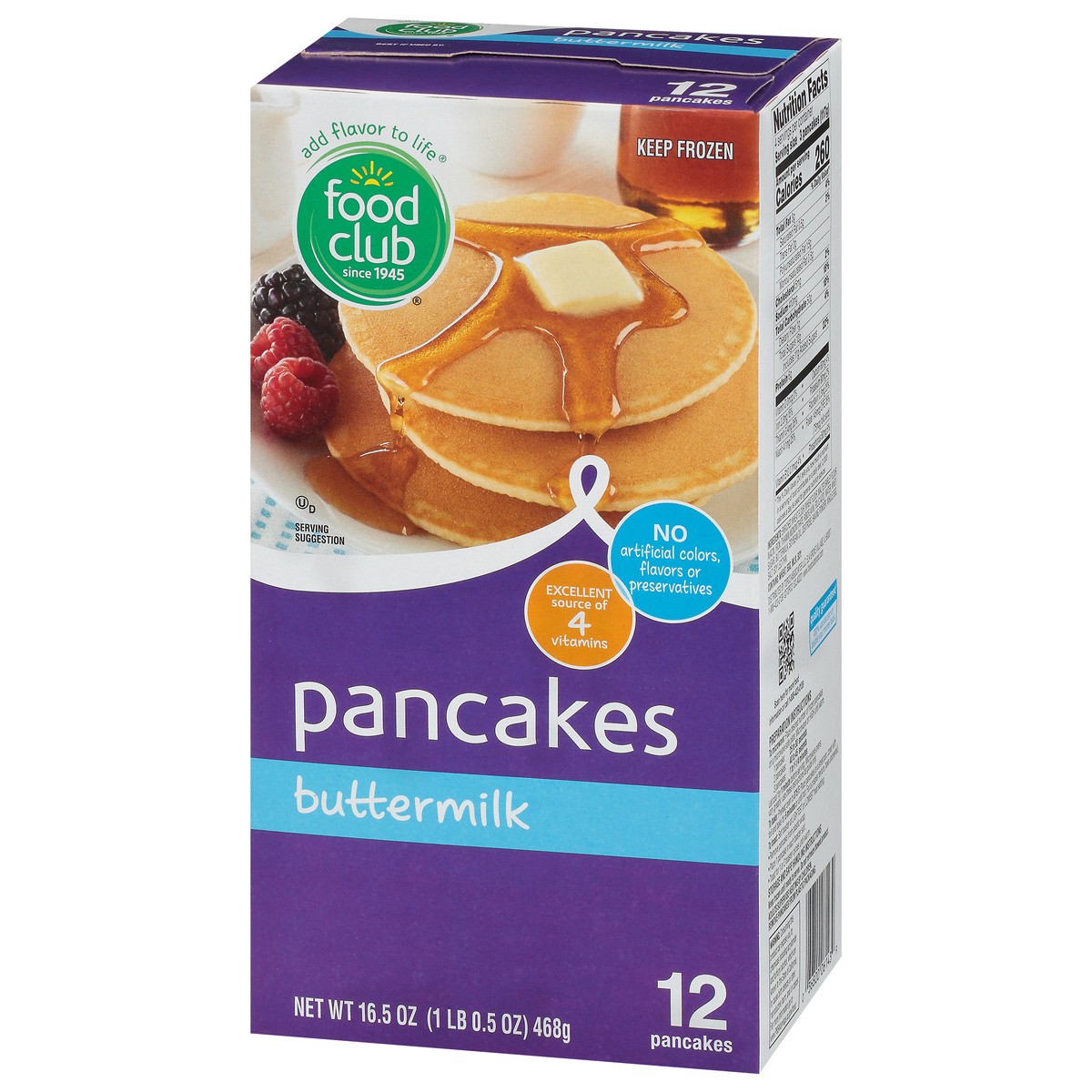 slide 7 of 15, Food Club Buttermilk Pancakes, 12 ct; 16.5 oz