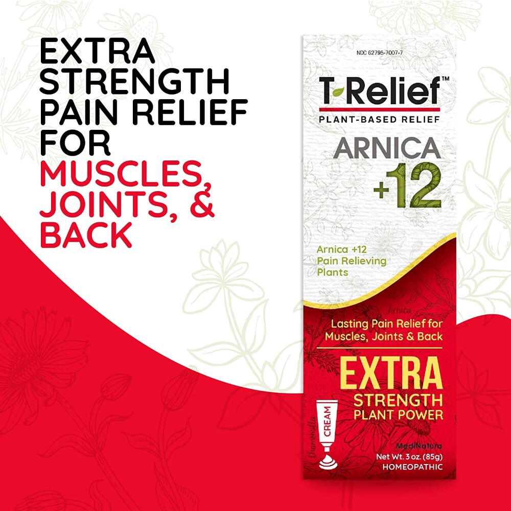 slide 3 of 5, Medinatura Xtra Strength T-Relief Pain Cream, 3 oz