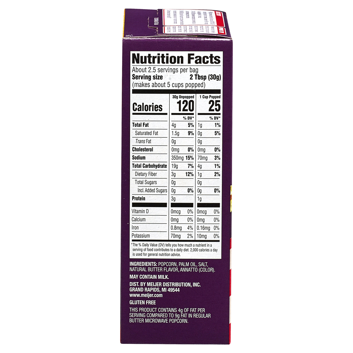 slide 2 of 3, Meijer Microwave Popcorn Light Butter, 8.7 oz