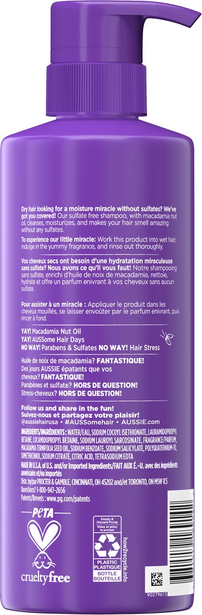 slide 2 of 3, Aussie Miracle Coils Sulfate-Free Shampoo, 16 oz