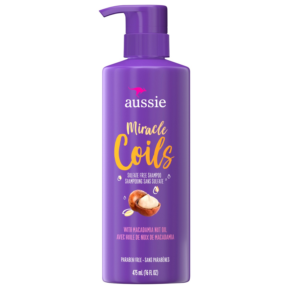 slide 1 of 3, Aussie Miracle Coils Sulfate-Free Shampoo, 16 oz