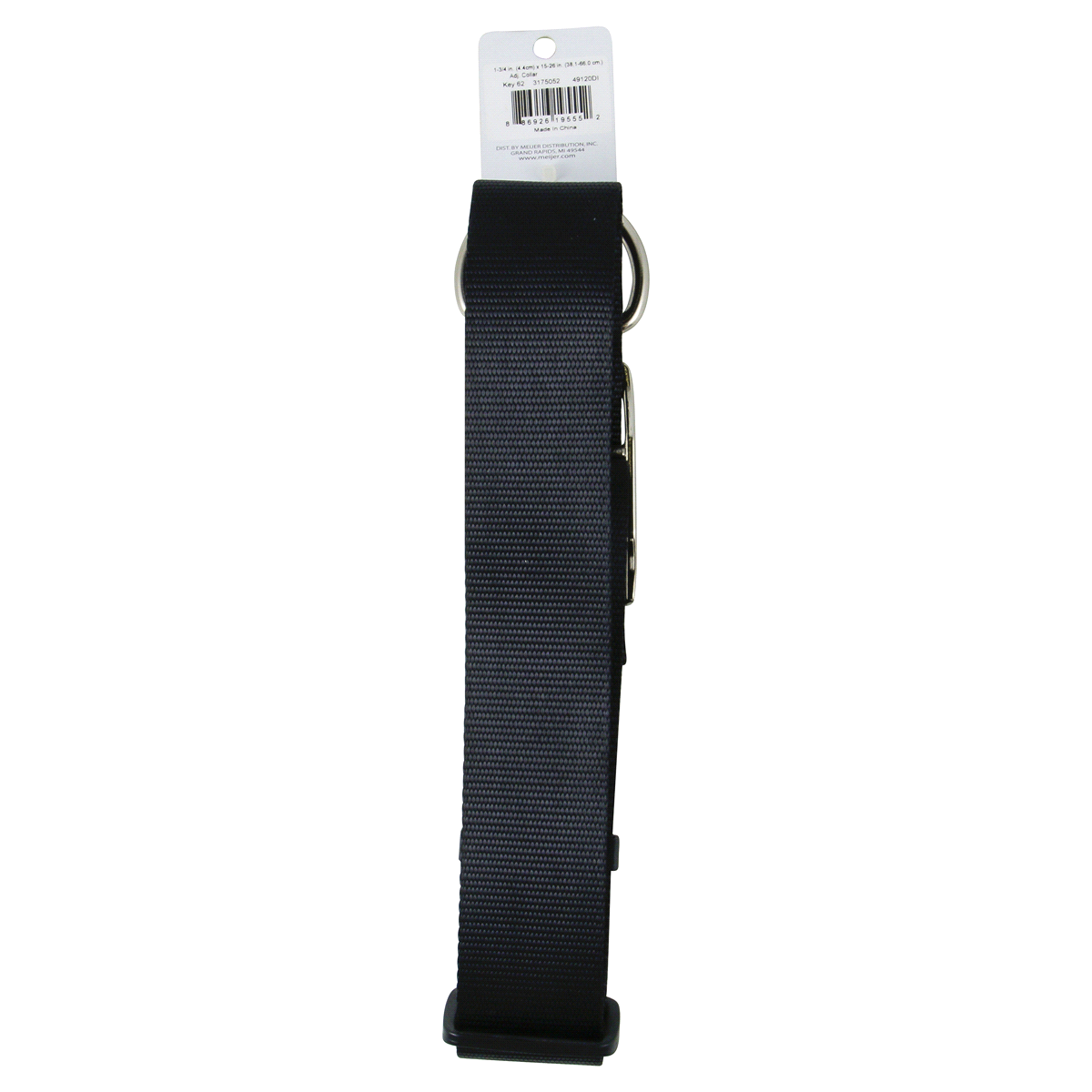 slide 2 of 2, Meijer Adjustable Dog Collar, Black, Extra-Large, XL