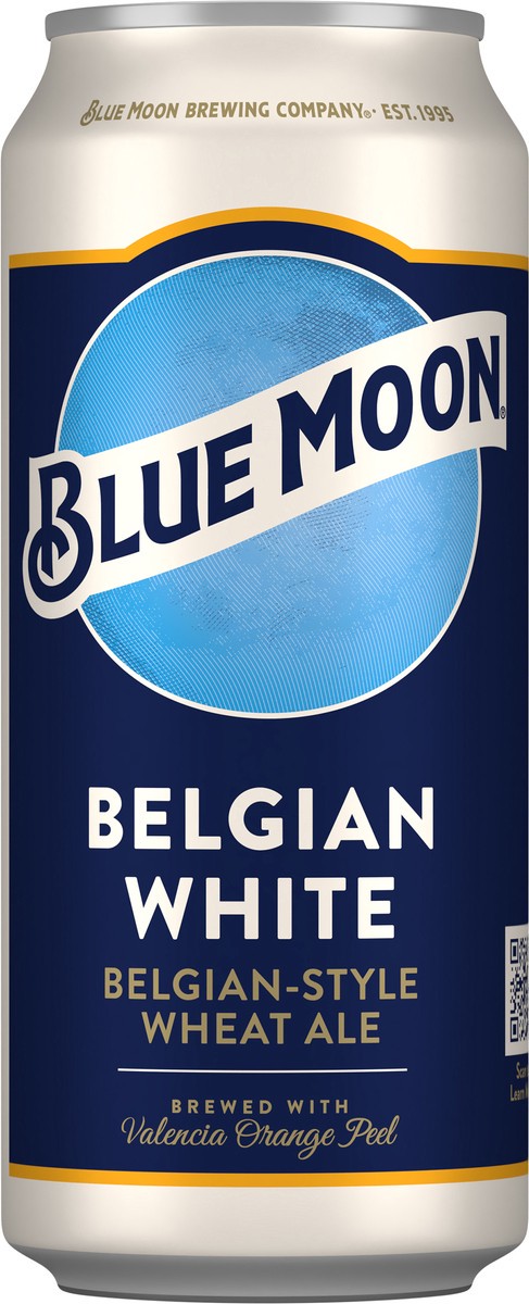 slide 5 of 7, Blue Moon Belgian-Style Wheat Ale Belgian White Beer 16 fl oz, 4 ct; 16 fl oz
