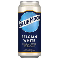 Blue Moon Crisp and tangy with subtle citrus sweetness, Blue Moon Belgian White is a Belgian-style wheat ale beer perfect for sharing. Full of zesty orange fruitiness, this citrus beer with 5.4% ABV boasts a creamy body and light spicy wheat aroma.