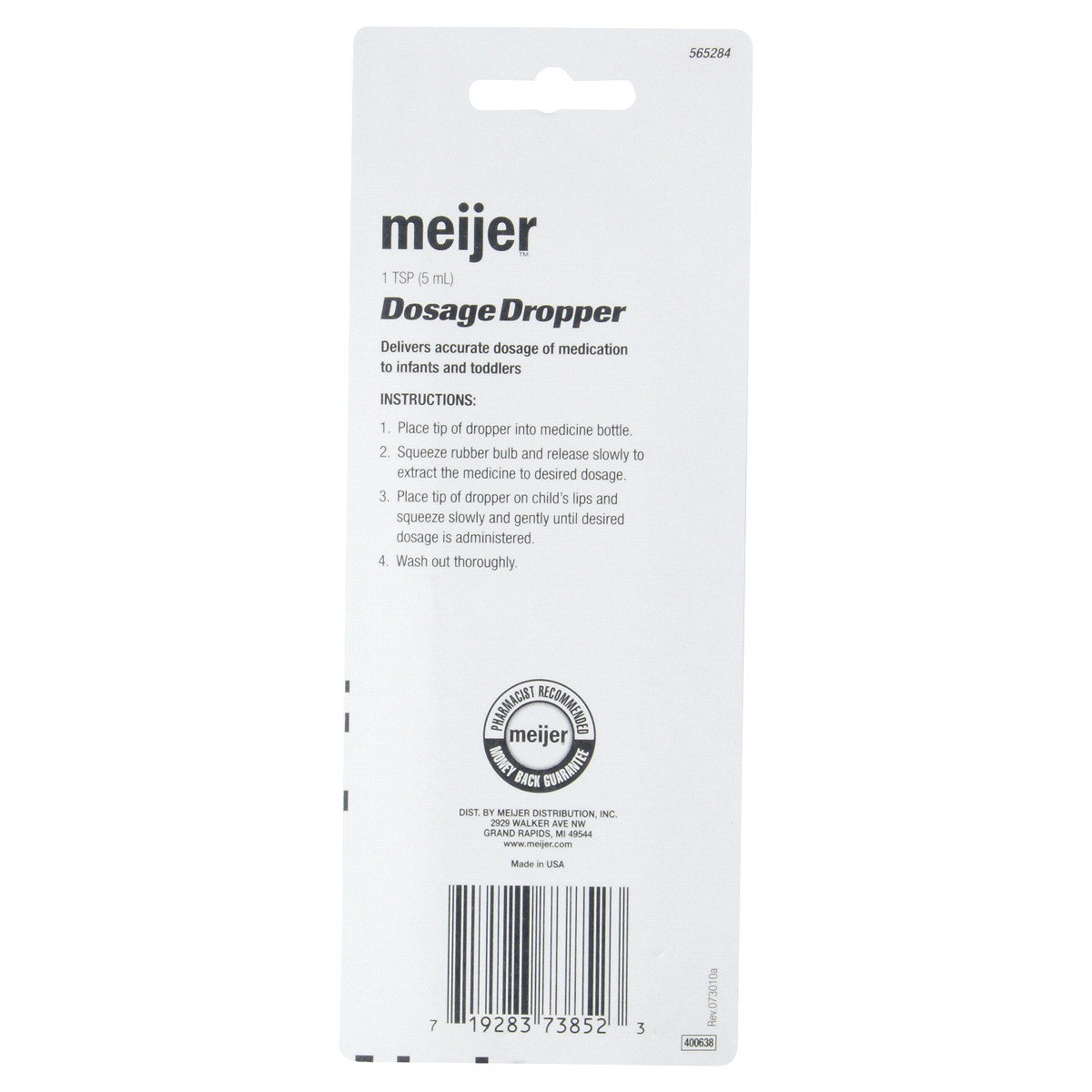 slide 2 of 2, Meijer Dosage Dropper, 1 TSP, 1 ct