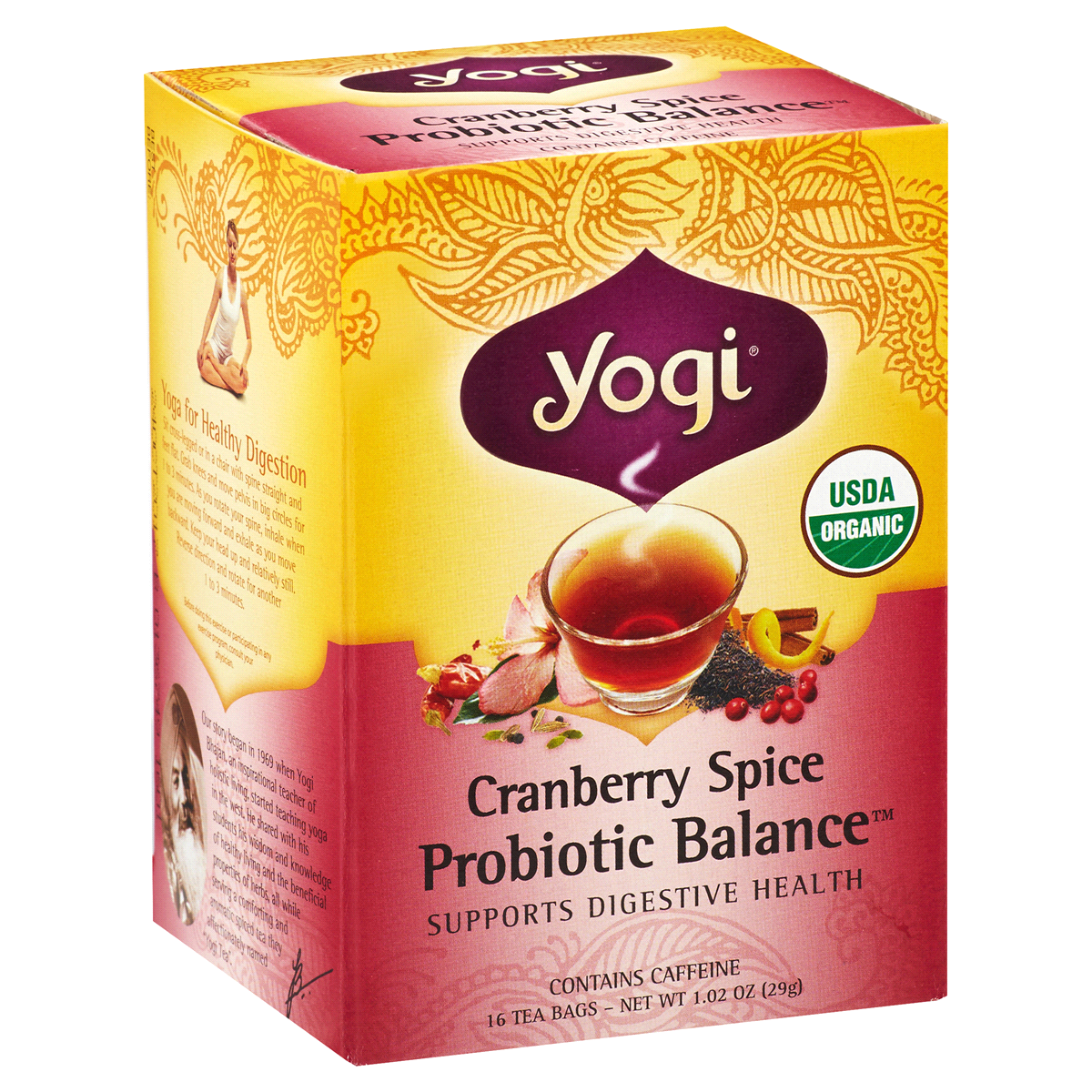 slide 6 of 8, Yogi Cinnamon Berry Probiotic Balance Tea, 16 ct