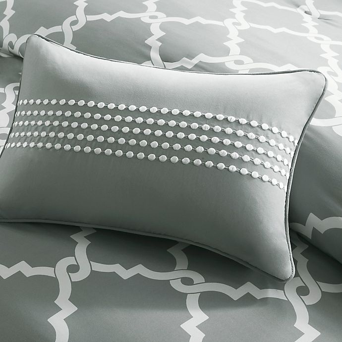 slide 6 of 10, Madison Park Essentials Merritt Reversible Queen Comforter Set - Grey, 9 ct