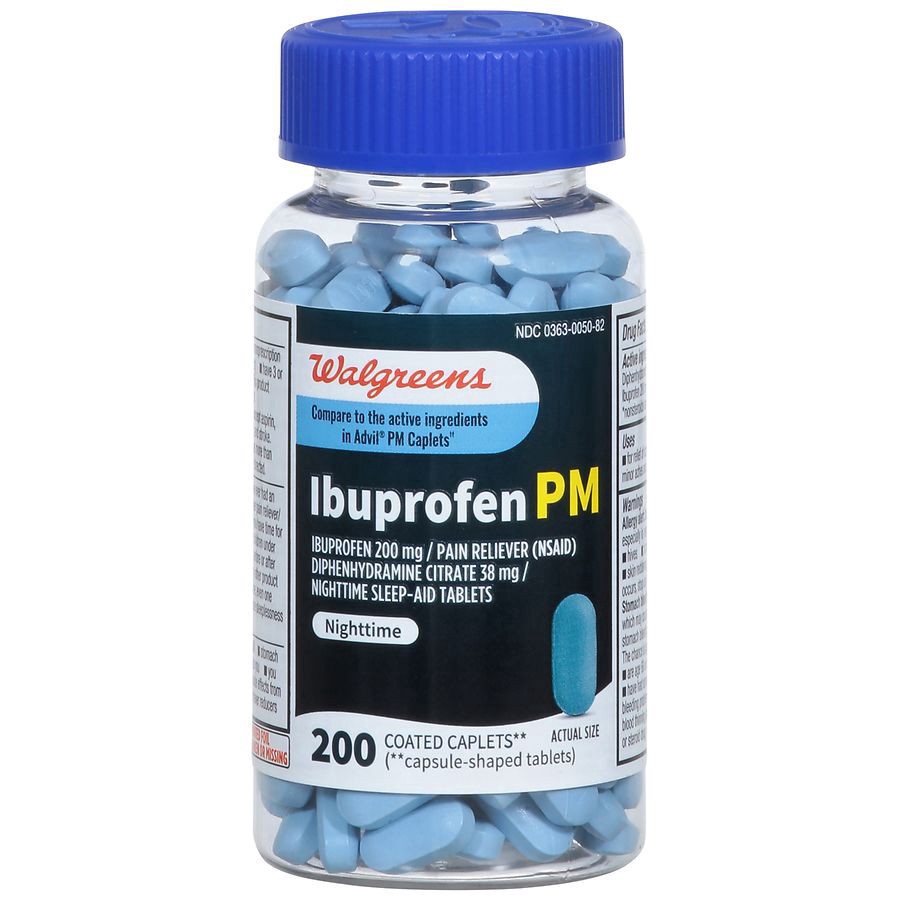 slide 1 of 4, Walgreens Ibuprofen PM Caplets, 200 ct