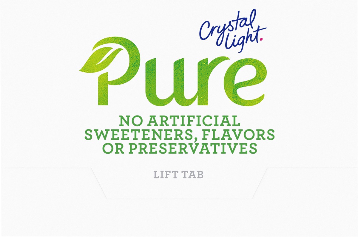 slide 8 of 9, Crystal Light Pure Tropical Blend Naturally Flavored Powdered Drink Mix with No Artificial Sweeteners, 7 ct On-the-Go Packets, 7 PK