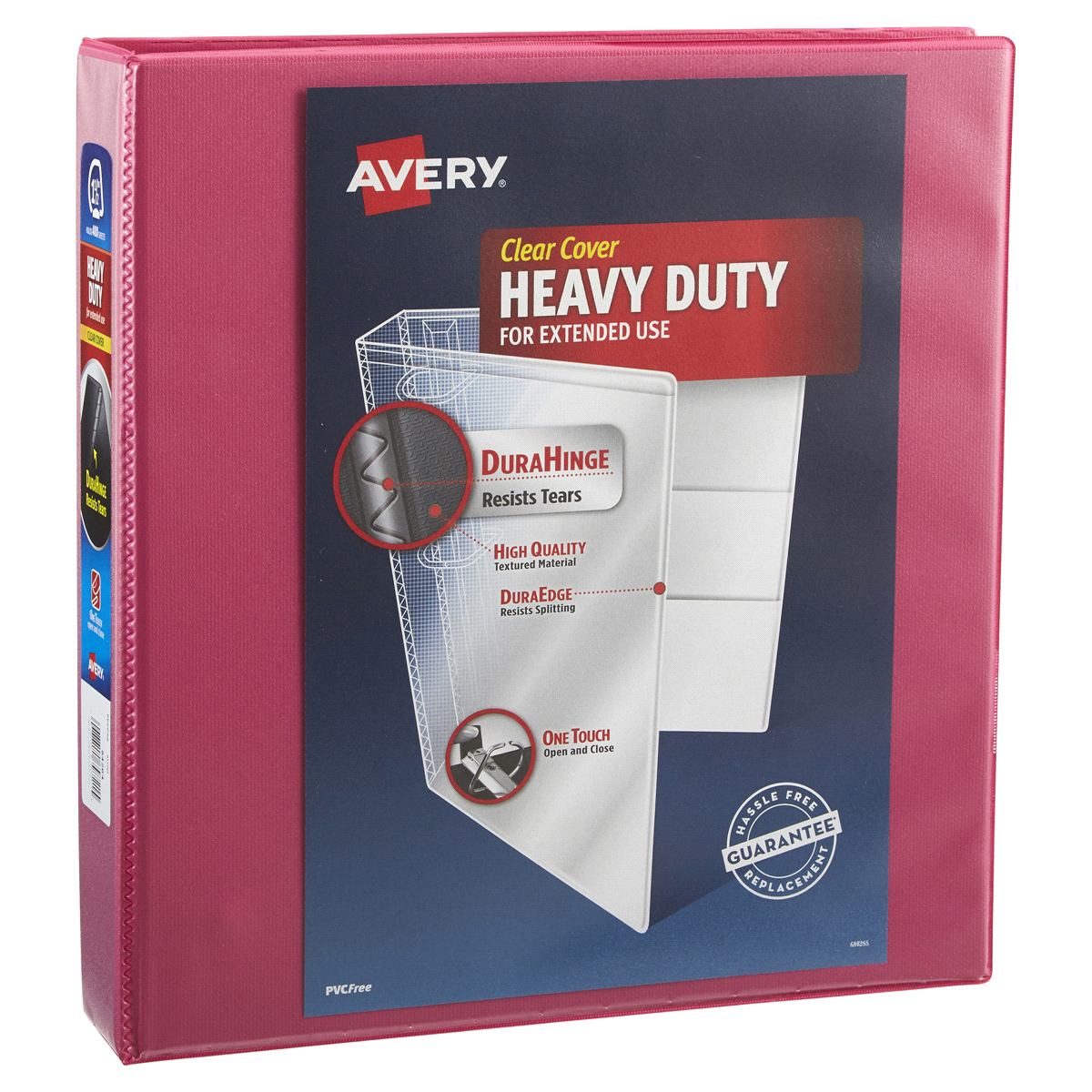 slide 2 of 2, Avery Heavy-Duty View Binder with one Touch EZD Rings 79721 - Pink, 1.5 in