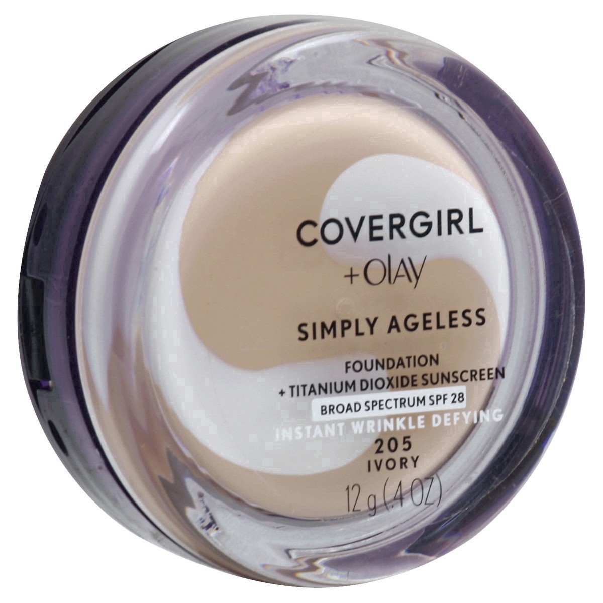 slide 21 of 21, Covergirl + Olay Simply Ageless Instant Wrinkle Defying Foundation, Ivory, 0.4 oz
