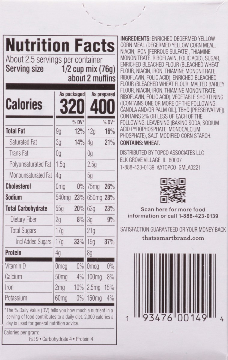 slide 3 of 16, That's Smart! Corn Muffin Mix 7.5 oz, 7.5 oz