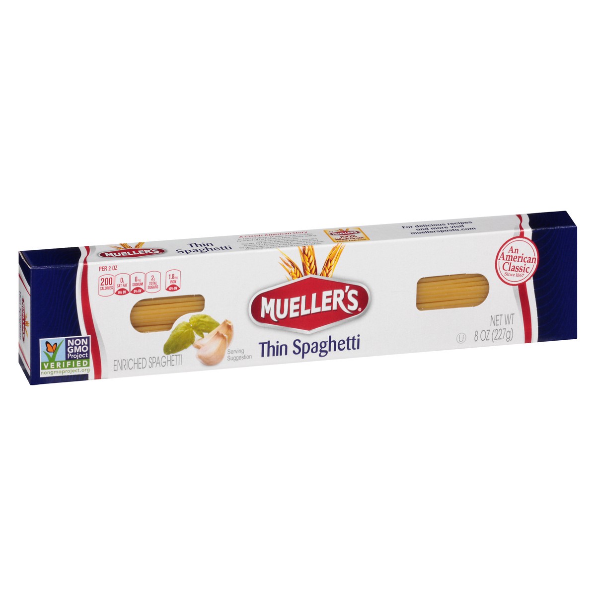 slide 6 of 13, Mueller's Thin Spaghetti 8 oz, 8 oz