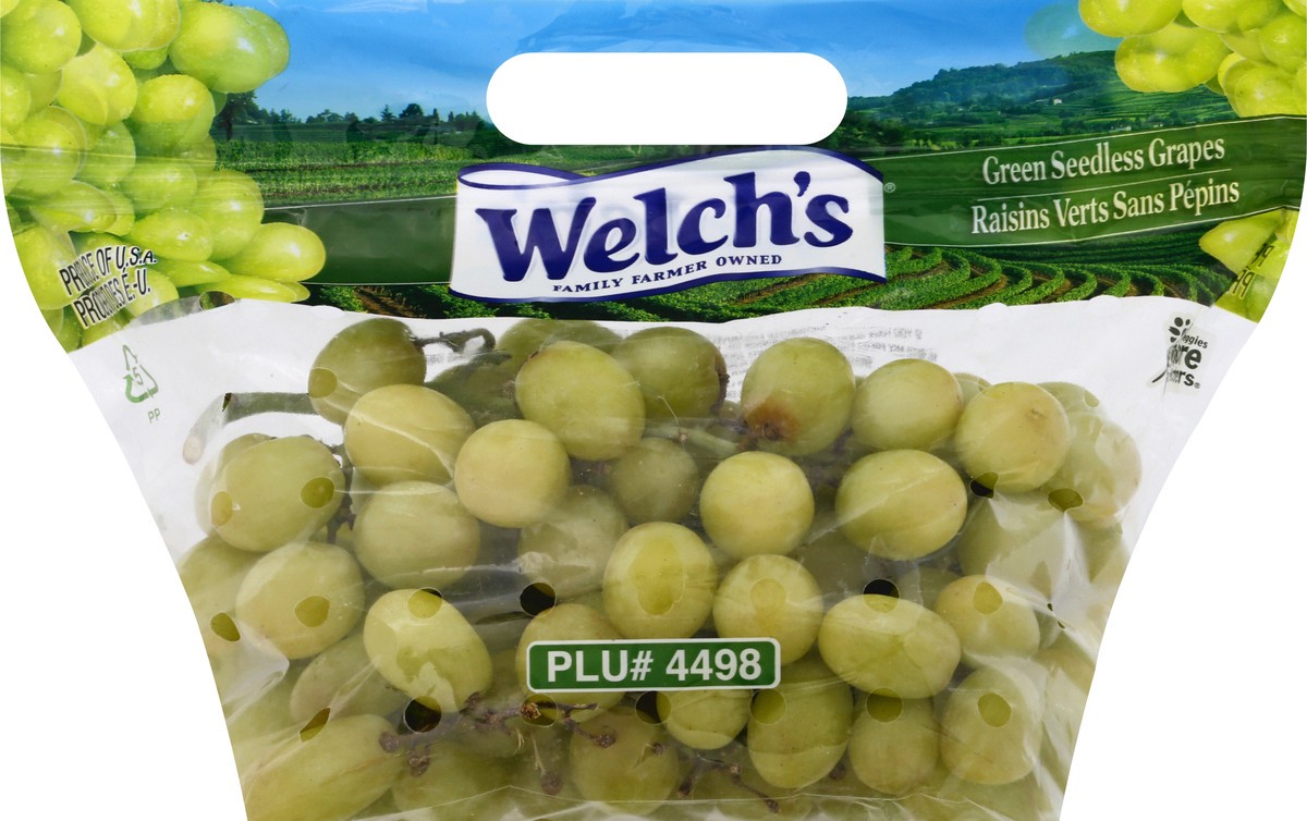 slide 1 of 10, Welch's Green Seedless Grapes 1 ea, per lb