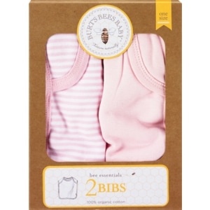 slide 1 of 1, Burt's Bees Baby Bee Essentials One Size Bibs Blossom, 2 ct