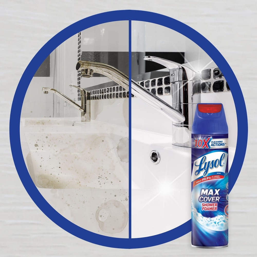 slide 6 of 6, Lysol Max Foamer Bathroom Cleaner, 19 oz