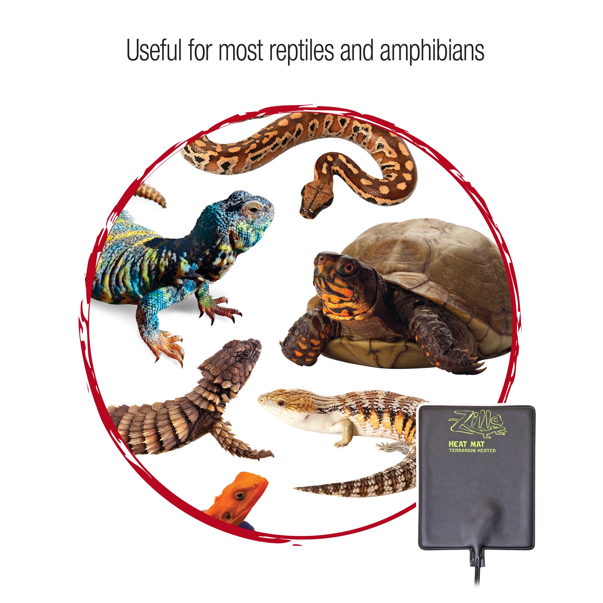 slide 3 of 10, Zilla Terrarium Heat Mats Black Medium, 30-40 Gallon, 16 Watt, 1 ct