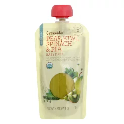 GreenWise Stage 2 (6 Months+) Organic Pear, Kiwi, Spinach & Pea Baby Food 4.0 oz BOX