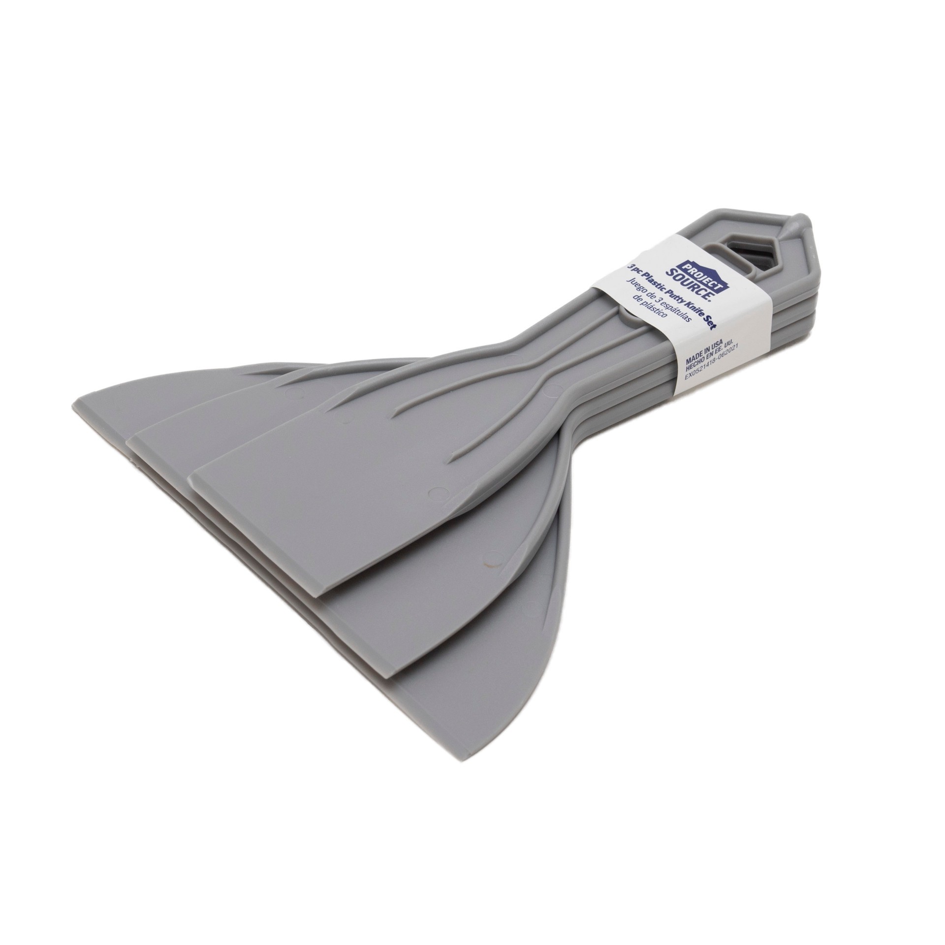 slide 3 of 6, Project Source 3 -Pack 6-in Plastic Disposable Putty Knife, 1 ct