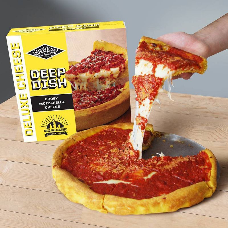 slide 3 of 5, Gino's East Deep Dish Cheese Frozen Pizza - 32oz, 32 oz